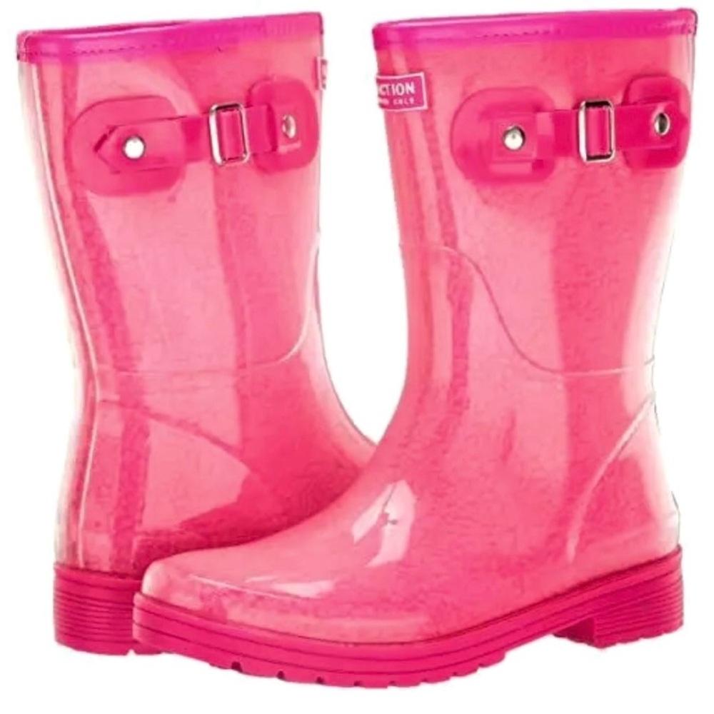 Reaction‎ Kenneth Cole Rae Buckle Cozy Rain Boots Size 9